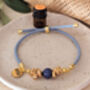 Blue Aromatherapy Essential Oil Diffuser Bracelet With Lava Bead And Hematite, thumbnail 1 of 3