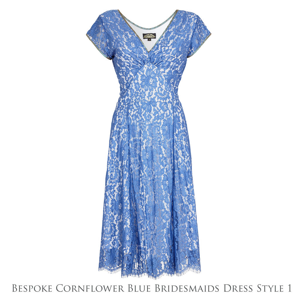 Lace Bridesmaid Dresses Cornflower Blue By Nancy Mac ...