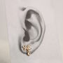 Japanese Oak Leaf Jewel Earrings, thumbnail 4 of 11
