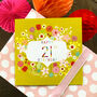 Floral 21st Birthday Card, thumbnail 1 of 5