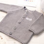Hound Grey Bubble Baby Cardigan, thumbnail 3 of 10