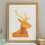 Stags Head Personalised Family Or Friends Print, thumbnail 5 of 11
