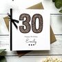 Personalised Leopard Print 30th Birthday Card, thumbnail 1 of 3