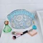 Block Printed Blue Cornflower Quilted Make Up Bag, thumbnail 1 of 4