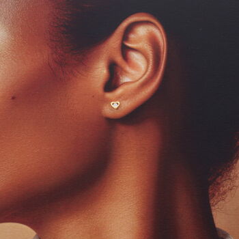 'I Like You' Sterling Silver Heart Earrings, 8 of 8