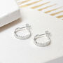 Sterling Silver Love Hoops, thumbnail 5 of 12