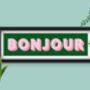 Framed Bonjour Typography Print, thumbnail 5 of 8