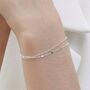Double Layer Bracelet In Sterling Silver, thumbnail 1 of 11