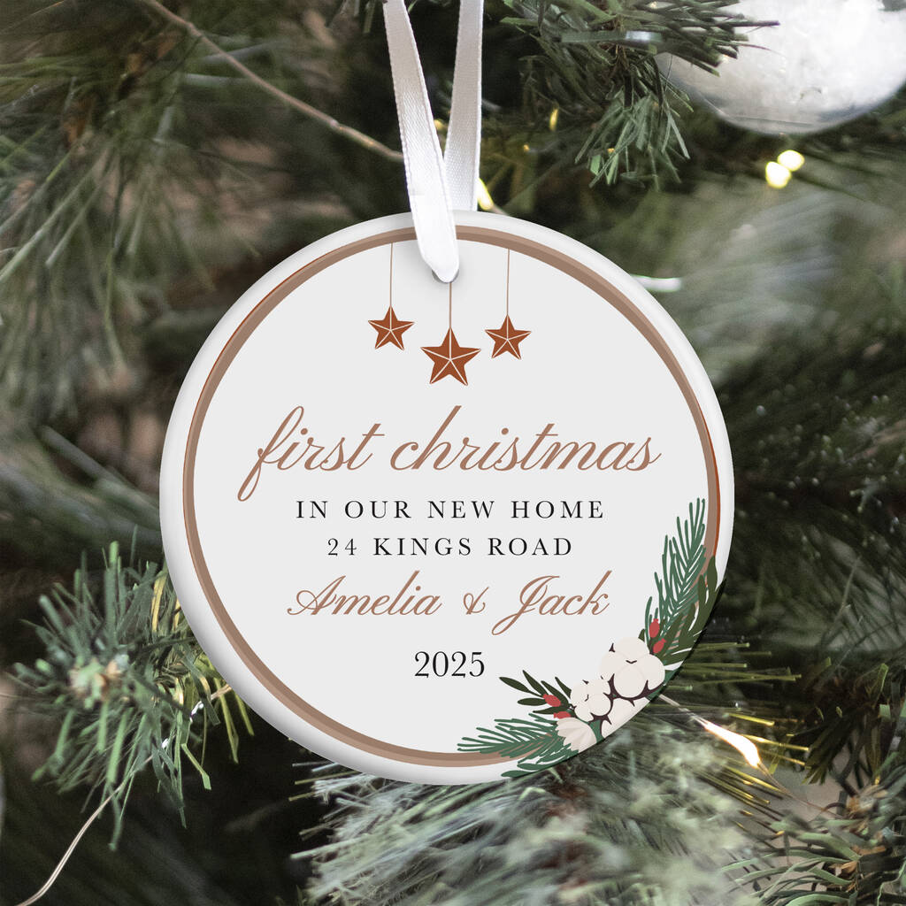First Christmas In Our New Home Ceramic Ornament, 1 of 7