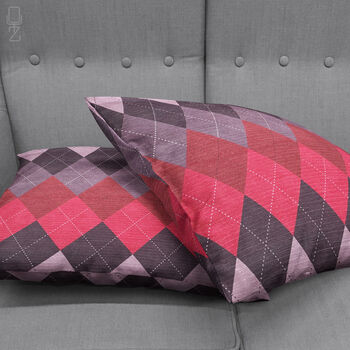 Diamond Pattern Pillow Cover With Warm Multicolour, 4 of 6