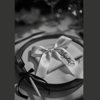 Embroidered Velvet Ribbon Place Setting, 6 of 9