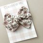 Floral Hand Tied Hair Bow Stocking Filler, thumbnail 1 of 5