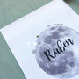 Personalised To The Moon Baby Birth Print, thumbnail 2 of 2
