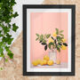 Lemon Zest Vibrant Still Life Fruit Art Print, thumbnail 1 of 4