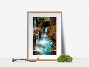 Watkins Glen USA Travel Poster Art Print, 4 of 8