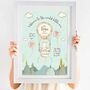 Personalised Keepsake Birth Print Spring Balloon, thumbnail 2 of 6