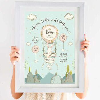 Personalised Keepsake Birth Print Spring Balloon, 2 of 6