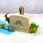 Personalised Dinosaur Wood Money Box, thumbnail 2 of 2