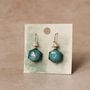Pine Green Hexagon Jewel Earrings, thumbnail 4 of 8