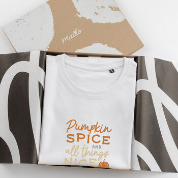 Pumpkin Spice Cotton T Shirt, 4 of 7
