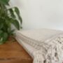 Cream Striped Design Cotton Bedspread, thumbnail 4 of 8