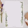 A4 Letter Writing Paper Botanical Garden Border, thumbnail 1 of 4