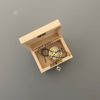 Personalised Wooden Treasure Box With Key, 4 of 6