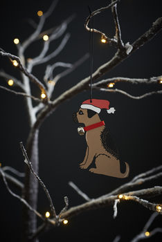Border Terrier Dog Christmas Tree Decoration, 3 of 4