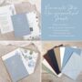 Periwinkle Wedding Invitation Stack, thumbnail 6 of 9