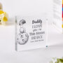To The Moon And Back Dad Plaque Gift, thumbnail 1 of 4