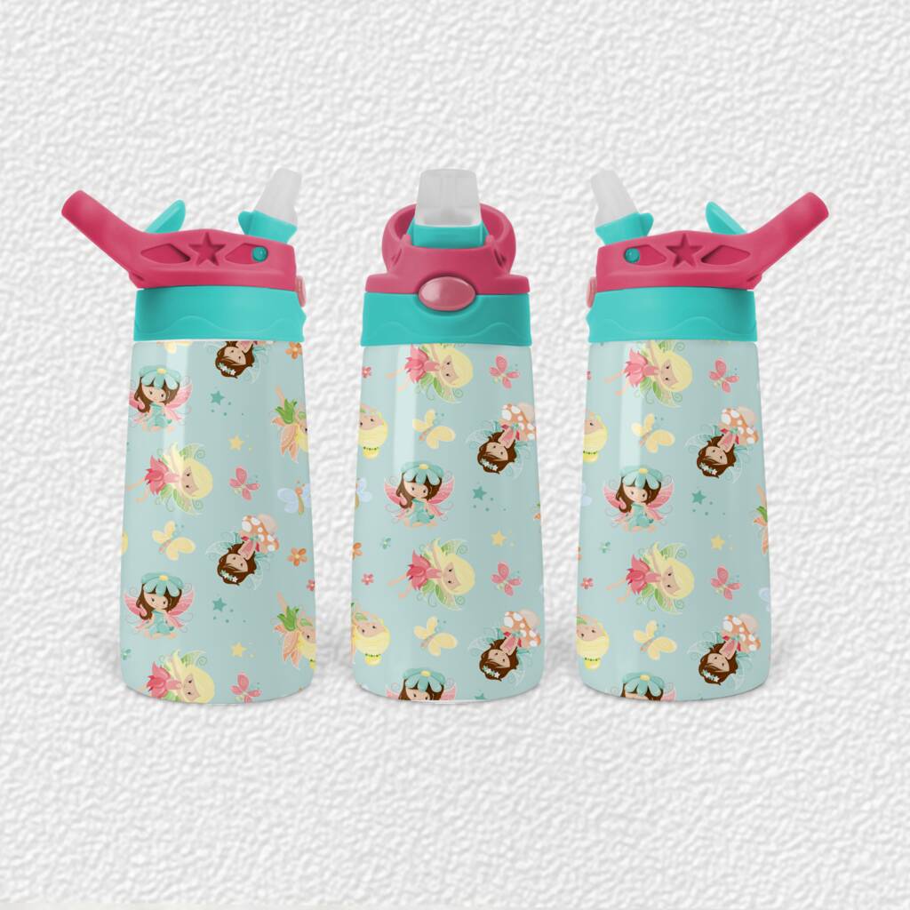 Butterfly Girls Personalised Water Bottle With Name, 1 of 4