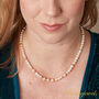White Pearl And Gold Silver Bead Short Layering Necklace, thumbnail 4 of 9