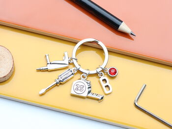 Builder Personalised Keyring Gift For Diy Fan, 4 of 8
