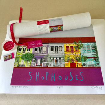 Singapore Shophouses Art Print, 5 of 5
