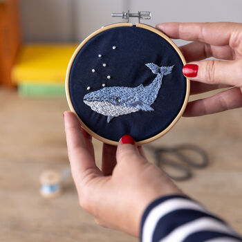 Mini Whale Embroidery Kit, 2 of 6