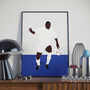Tony Yeboah Leeds Football Poster, thumbnail 1 of 3