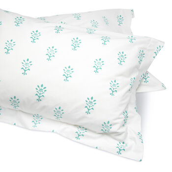 Aqua Green Booti Print Bedding, 2 of 2