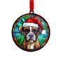 Boxer In Santa Hat Suncatcher Decoration, thumbnail 6 of 6