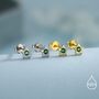 Tiny Emerald Green Cz Star Stud Earrings, thumbnail 7 of 12
