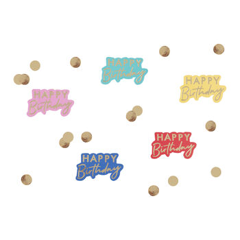 Bright Multi Coloured Table 'Happy Birthday Confetti, 2 of 3