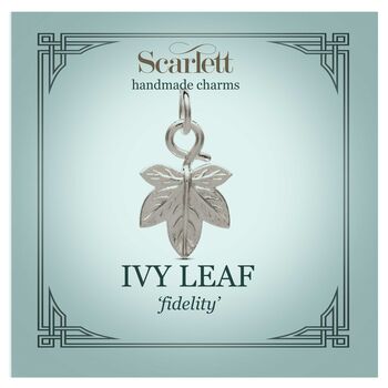 Ivy Leaf Silver Bracelet Charm, Necklace Or Bracelet, 8 of 9