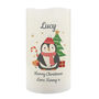 Personalised Penguin Christmas Nightlight LED Candle, thumbnail 4 of 4