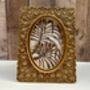 Distressed Gold Floral Oval Photo Picture Frame – 10x15cm 4x6, thumbnail 6 of 6