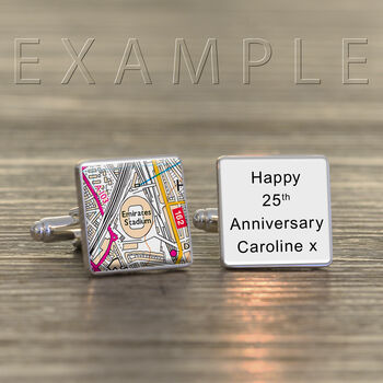 Personalised Favourite Place Football Cufflinks For Him, 4 of 9