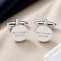 Personalised Engraved Silver Cufflinks, thumbnail 4 of 8