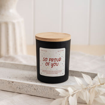 So Proud Of You Scented Candle With Your Text, 2 of 11