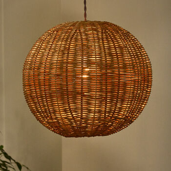 Guthrie Round Wicker Pendant Light Shade, 3 of 5