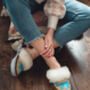 Sen Turquoise Mule Sheepers Slippers, thumbnail 1 of 11