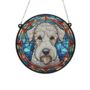 Bedlington Terrier Stained Glass Effect Suncatcher, thumbnail 4 of 6