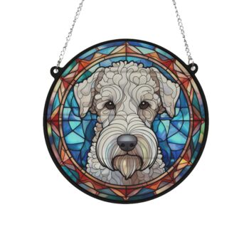 Bedlington Terrier Stained Glass Effect Suncatcher, 4 of 6